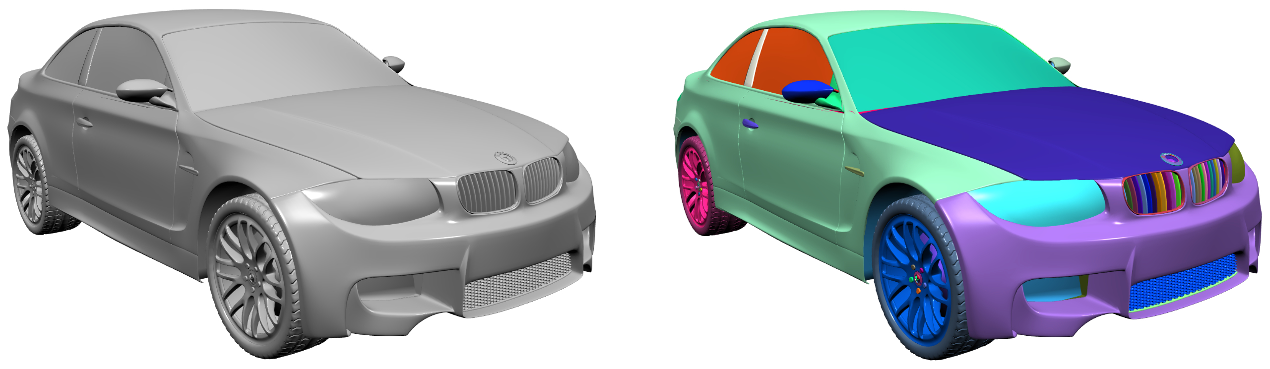 Many spheres with random positions and colors